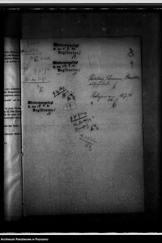 Obraz 8 z jednostki "Lageberichte - korespondencja i wytyczne w sprawie sporządzania sprawozdań z działalności landratów i wydziałów urzędu namiestnika"