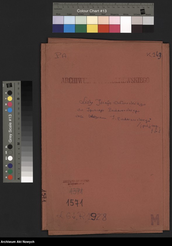 image.from.unit.number "Orłowski Józef; Załączniki: 1) wycinki prasowe; 2) "Copies of grutings to mr. Paderewski", II 1928 r. (maszynopis); 3) list J. Orłowskiego do Ernesta Gorwers