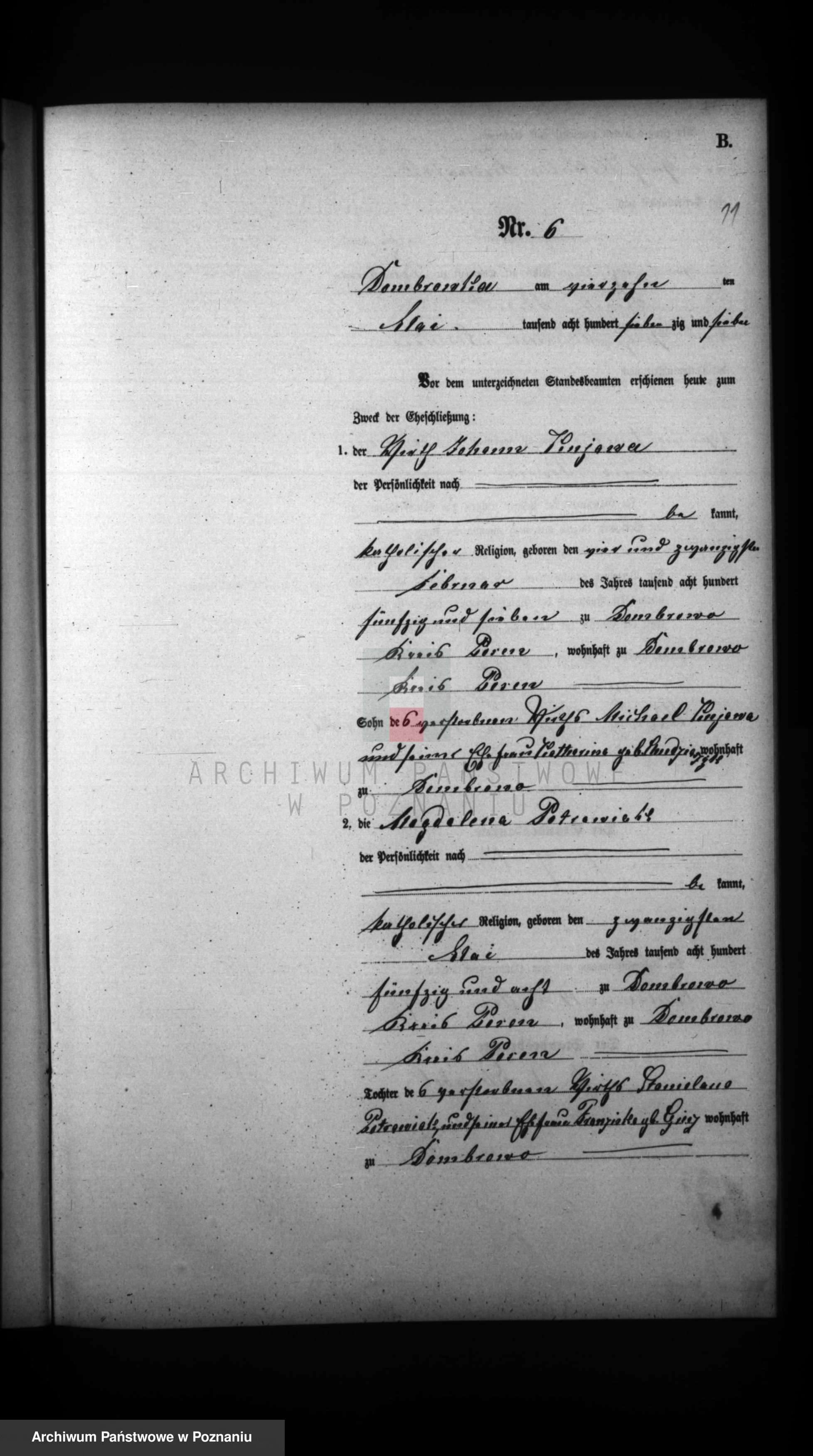 Skan z jednostki: Księga małżeństw