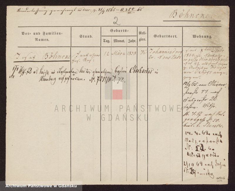 image.from.unit.number "Karty meldunkowe: Boehncke - BĂ¶hnling"