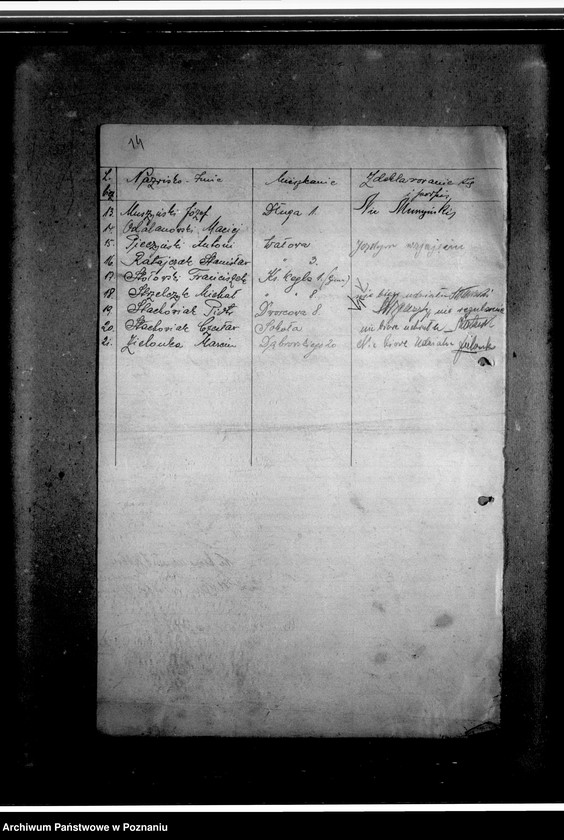 Obraz 18 z jednostki "Korespondencja Związku- Koło w Środzie dotycząca ewidencji członków, zaproszenia, komunikaty zawiadamiające o zebraniach, poświadczenia o przynależności. Karty przedstawionych do odznaczeń"