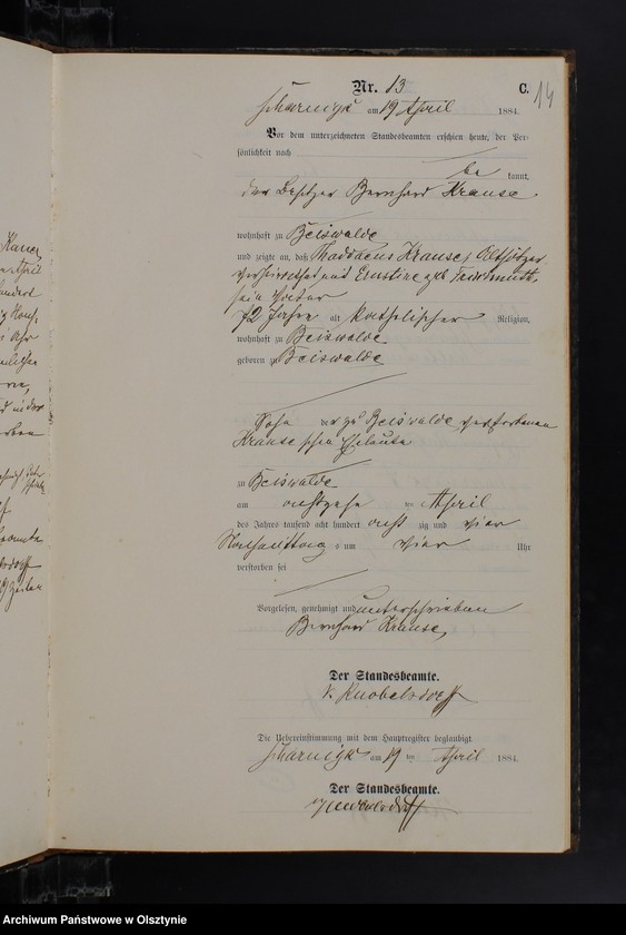 image.from.unit.number "Sterbe-Neben-Register Nr 1 - 61"