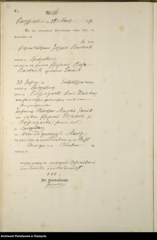 Obraz 19 z jednostki "Sterbe-Haupt-Register Nr 1 - 69"