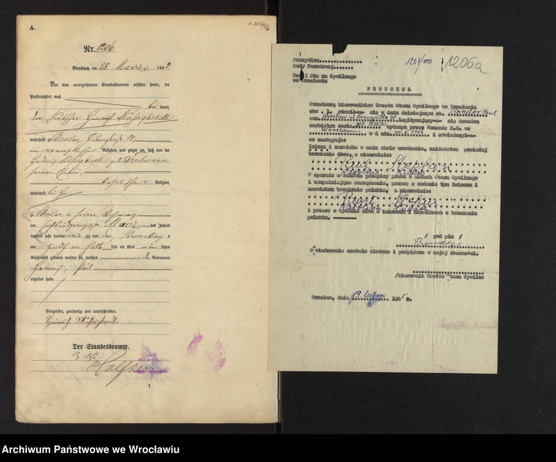 image.from.unit.number "Geburts-Haupt-Register Breslau II 1893 Band 4"