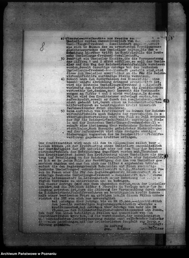 Obraz 12 z jednostki "Kredyty dla przesiedleńców z Rzeszy i miejscowych Niemców"
