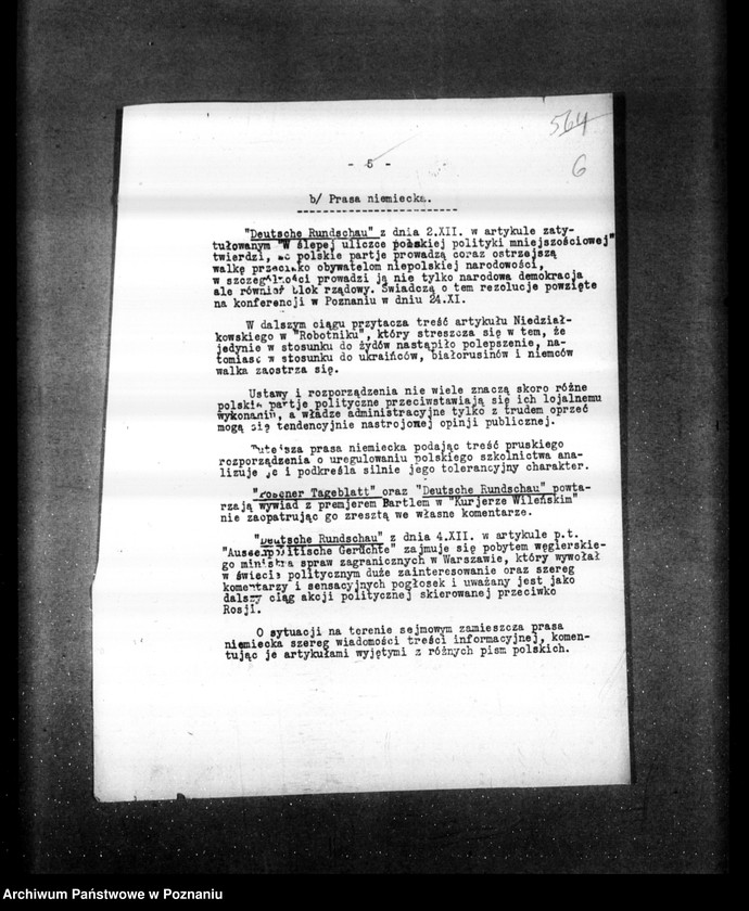 Obraz 10 z jednostki "Sprawozdania sytuacyjne tygodniowe za czas od 30 listopada do 27 grudnia 1928 r."
