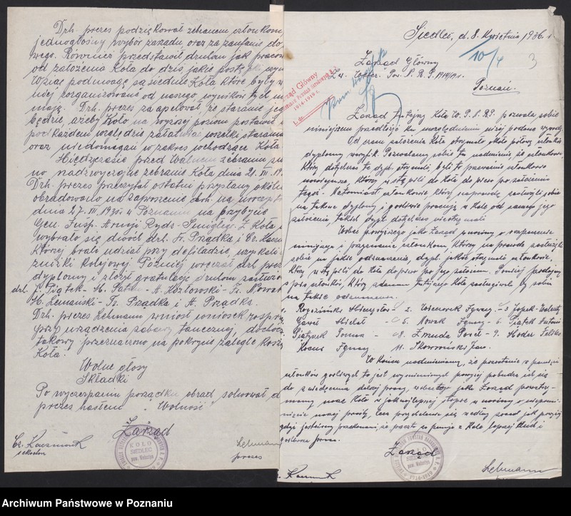 Obraz 7 z jednostki "Siedlce, powiat Wolsztyn - akta koła."