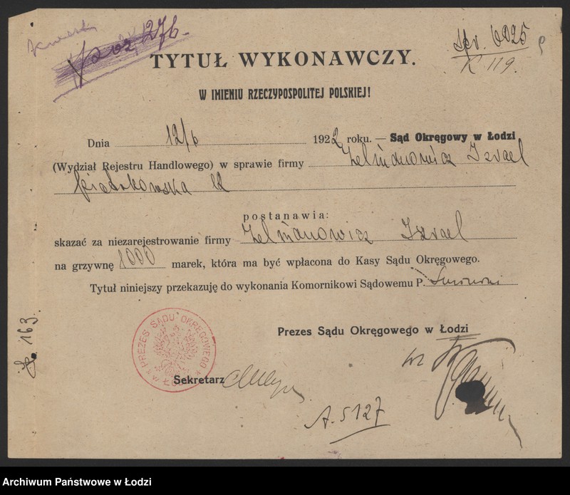 Obraz 11 z jednostki "Izrael Zelmanowicz - cukiernia"