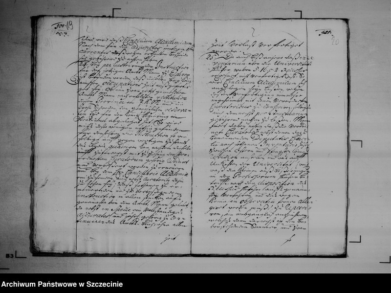 image.from.unit.number "Visitations - Abschied für das Concilium Academium zu Greifswald vom 20 November 1730."