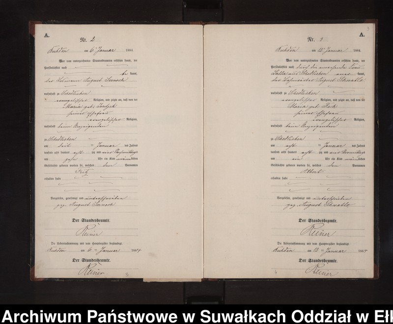image.from.unit.number "Geburts-Neben-Register des Preussischen Standes-Amtes Stasswinnen Kreis Loetzen"