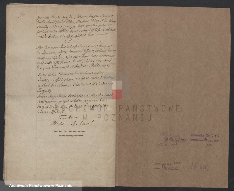 Obraz 11 z jednostki "C. Treść z dokumentów z 1639 i 1660 znajdujących się w Kuli ratuszowej wieży"