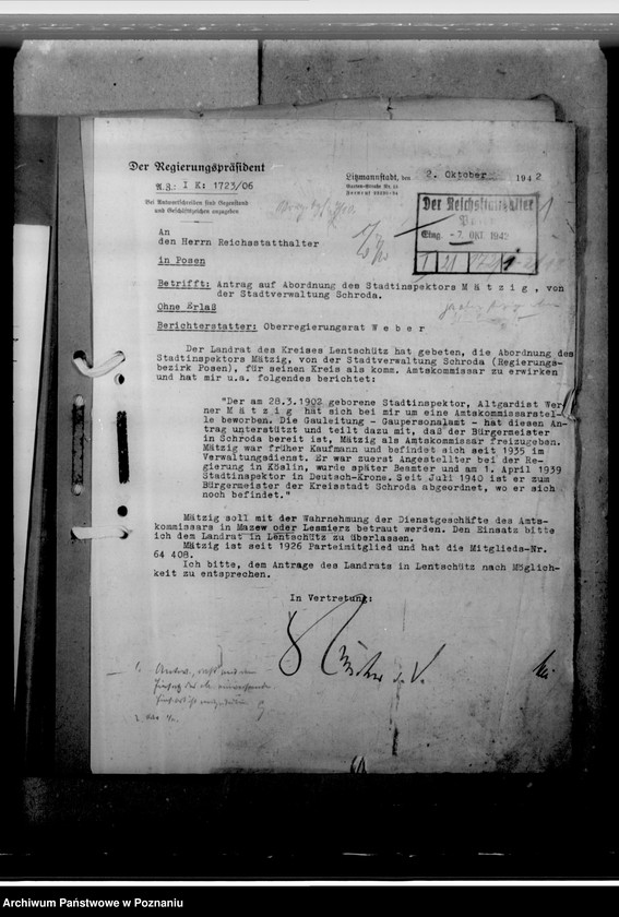 Obraz 5 z jednostki "Mätzig, Werner - inspektor miejski"