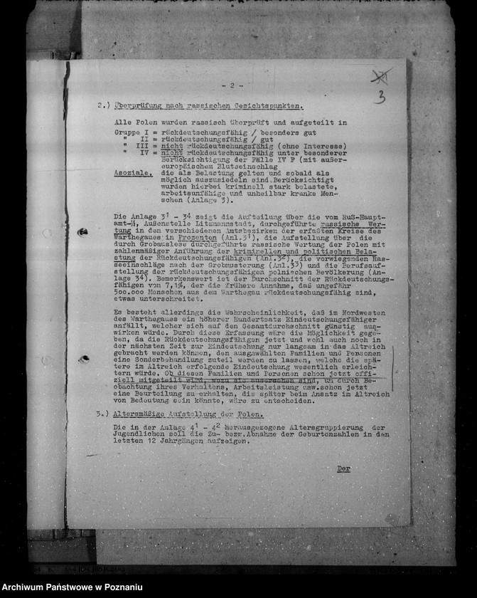 Obraz 9 z jednostki "Vorläufiger Abschlussbericht über die Probeerfassung der Polen im Warthegau"