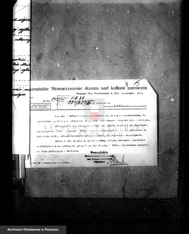 Obraz 8 z jednostki "/Zatwierdzenie projektu budowy i urządzenia spichlerza przy młynie parowym, F-my W. Hasiński w Gostyniu/"