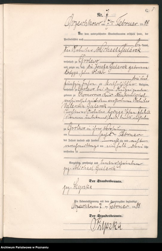 Obraz 10 z jednostki "Księga zgonów"