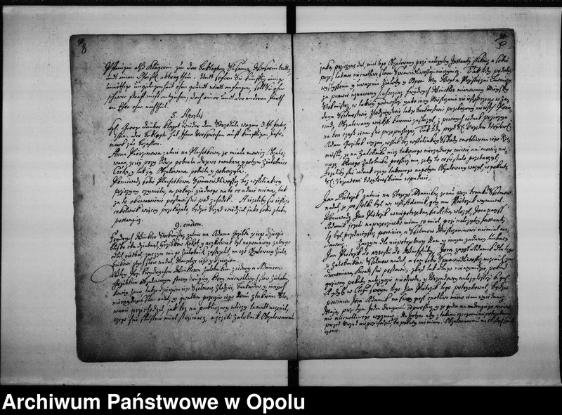 image.from.unit.number "["Protoculum" urzędu wójtowskiego miasta Opola (prowadzony przez hrabiego Jerzego Adama z Gaszyny, hetmana krajowego księcia opolsko - raciborskiego).]"