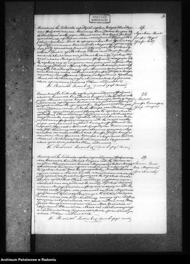 image.from.unit.number "Akty ob urodivših, brakosočetavšihsâ i umerših v Glovačovskom prihode za 1882 god"