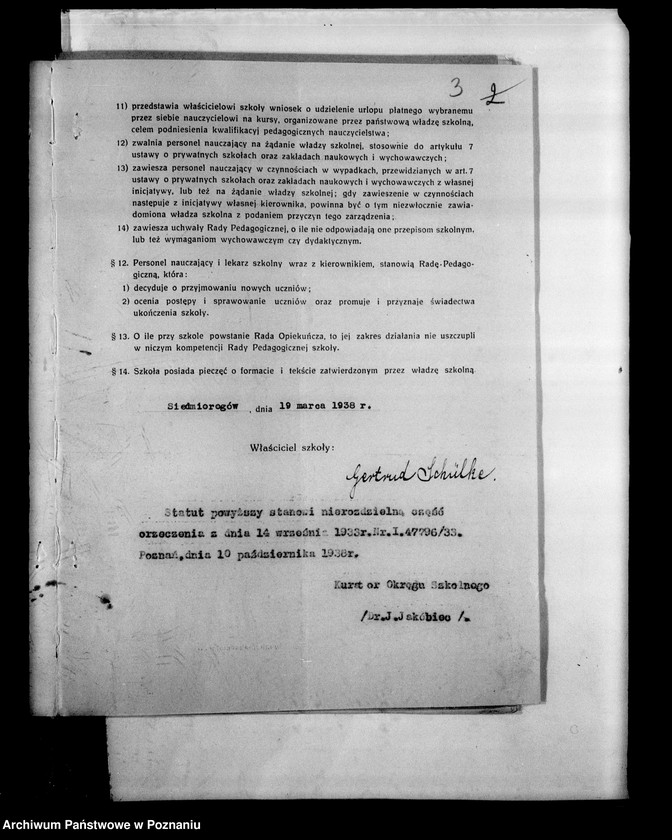 Obraz 6 z jednostki "Prywatna Szkoła Powszechna z niemieckim językiem nauczania Siedmiorogów powiat Gostyń"