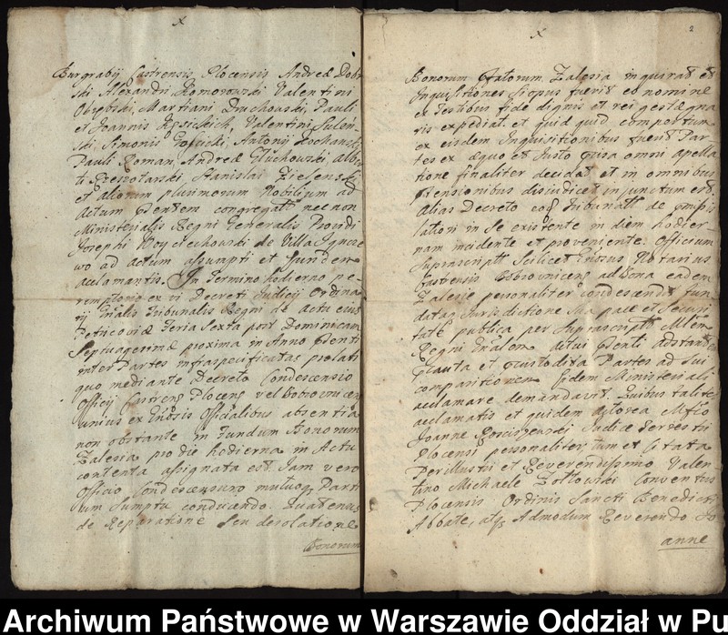 image.from.unit.number "Ekstrakty z ks. gr. bobrownickich i gr. płockich oblaty dekretu sądu kondescensorialnego i manifestacji, dotyczące procesu z 1723 roku między konwentem a sędzią ziemskim płockim Janem Rosciszewskim o wykupienie trzymanych w zastawie przez klasztor dóbr Zalesie"