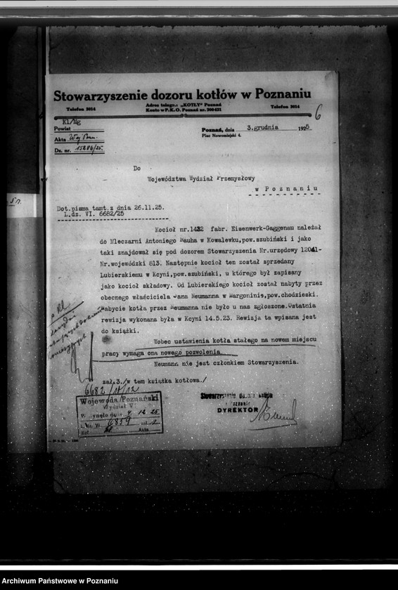 Obraz 10 z jednostki "Fabryka wyrobów mięsnych w Margoninie pow. chodzieski kocioł fabryczny nr 1432, nr woj. 813"