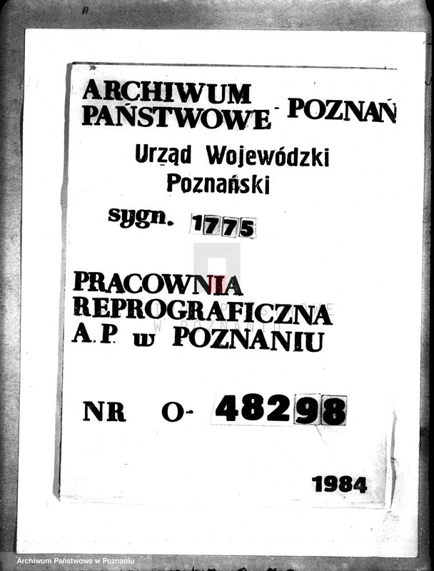 Obraz 1 z jednostki "Dobra Miniszew - sprawy katastralne"