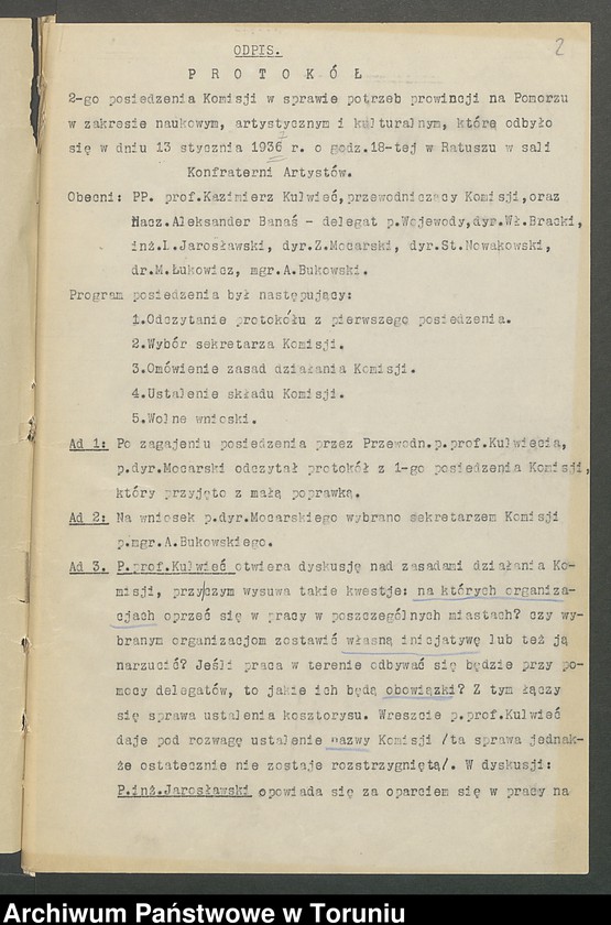 image.from.unit.number "[Korespondencja, protokoły zebrań, sprawozdania]"