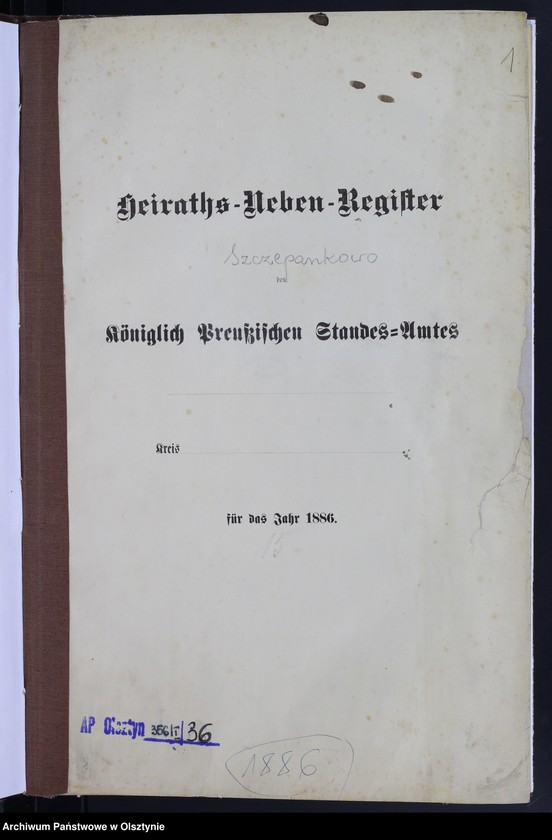 image.from.unit.number "Heiraths-Neben-Register Nr 1 - 14"