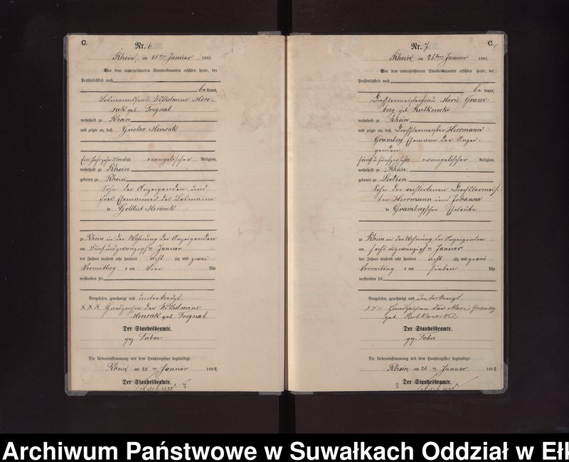 image.from.unit.number "Sterbe-Neben-Register des Preussischen Standes-Amtes Rhein Kreis Loetzen"