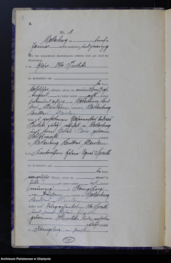 image.from.unit.number "Heirats-Haupt-Register Nr 1 - 62"