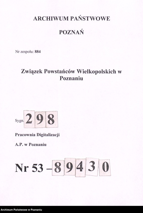 Obraz 1 z jednostki "Pakosław, powiat Rawicz - akta koła."