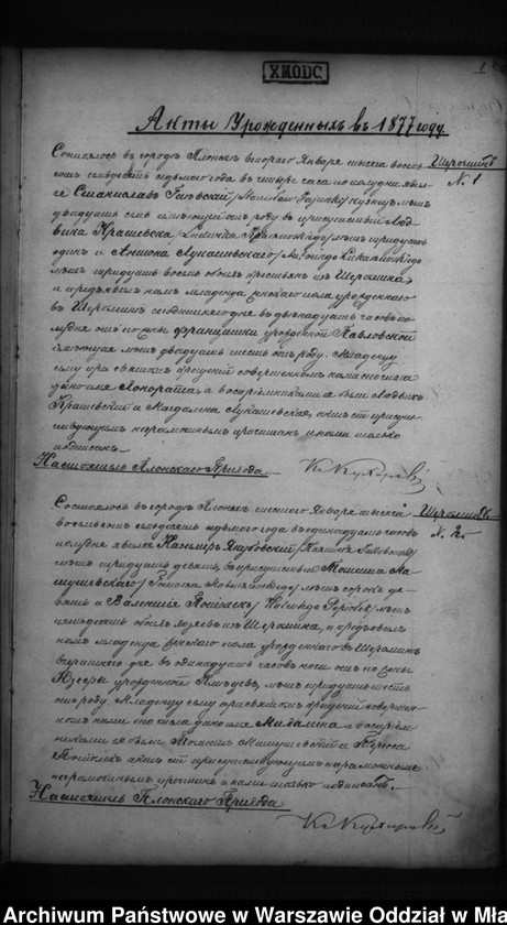image.from.unit.number "Akta urodzeń, małżeństw, zgonów"