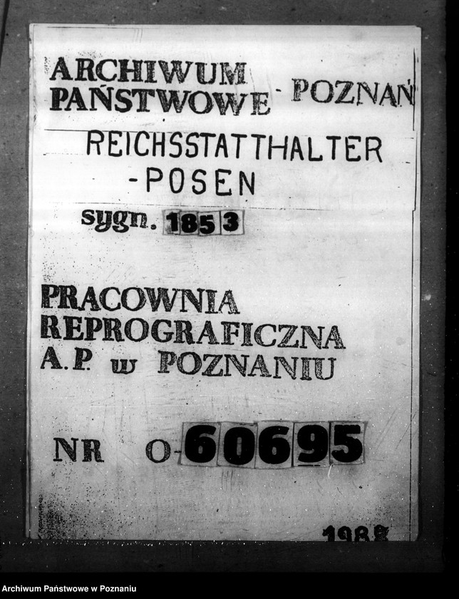 Obraz 1 z jednostki "Verzeichnisse der Finanzämter, Zollämter. Auskunft aus dem Strafregister"