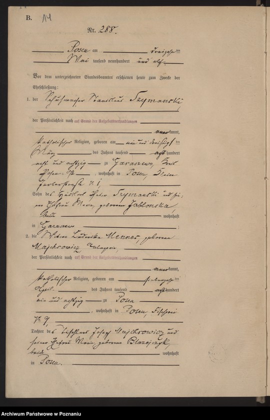 Obraz 15 z jednostki "Księga miejscowa małżeństw tom II [Rejestr główny małżeństw]"