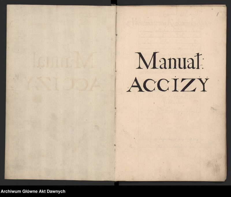 image.from.unit.number "Manuał akcyzy i czopowego z terenów całej Rzeczypospolitej."