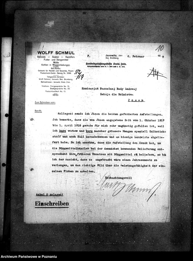 Obraz 14 z jednostki "Sztuczne nawozy zaprzedane w czasie od 1.10.17 - 1.4.1918"