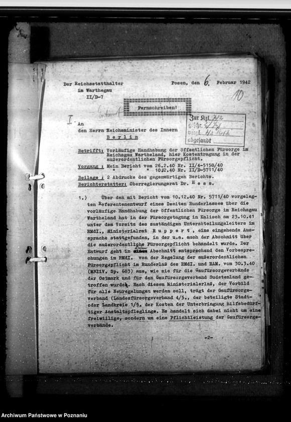 Obraz 14 z jednostki "Kostentragung der öffentlichen Fürsorge - Anstaltspflege"