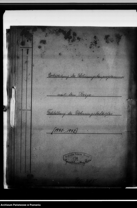 Obraz 4 z jednostki "Vorbereitung des Wohnungsbauprogrammes nach dem Kriege. Feststellung des Wohnungsbedarfes."