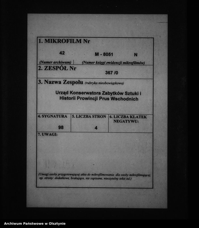 image.from.unit.number "Flammberg / Opalenietz /, katholische Kirche"