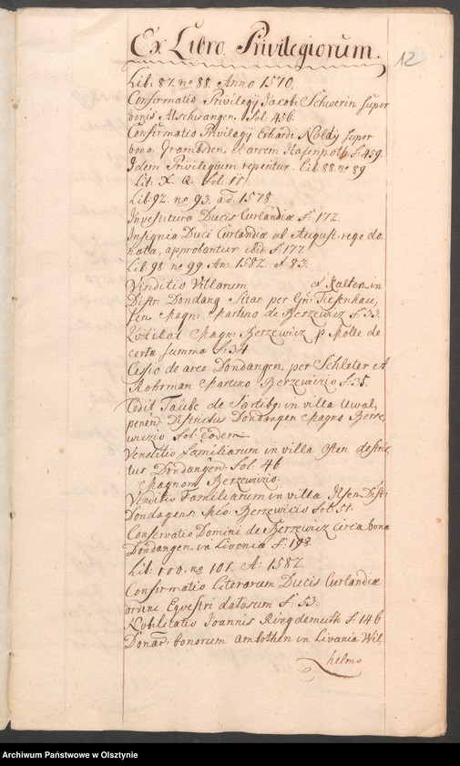 image.from.unit.number "Sammlung Curländischer Akten Aktenfragmenty in 8 Grupen t.1"