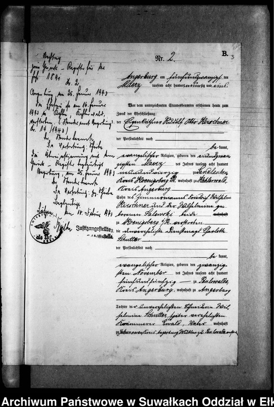 image.from.unit.number "Heiraths-Neben-Register des Preussischen Standes-Amtes Kehlen Kreis Angerburg"