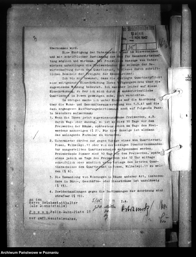 Obraz 6 z jednostki "Wohnungszuweisungen für Deutsche. Verdrängung der Polen."