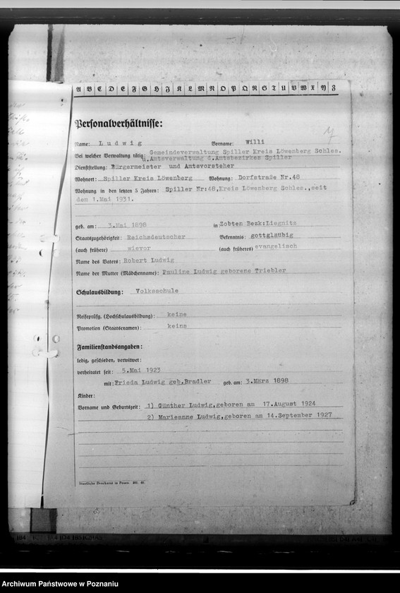 Obraz 11 z jednostki "Ludwig, Willi - komisarz obwodowy"