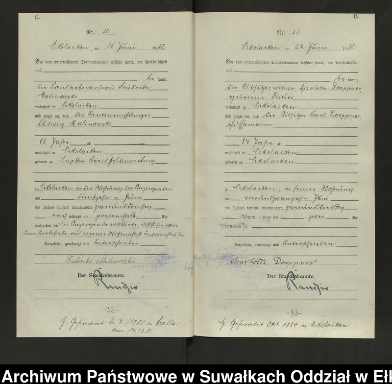 image.from.unit.number "Sterbe=Haupt=Register des Königlichen Preussischen Standes-Amtes Nikolaiken Kreis Sensburg"