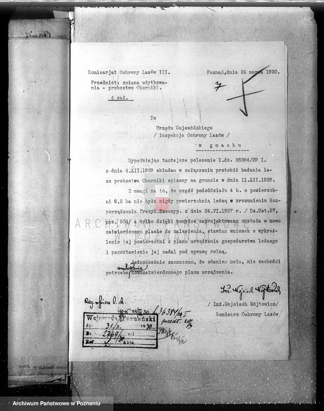 Obraz 11 z jednostki "Probostwo Oborniki /Nadzór nad gospodarką leśną/"