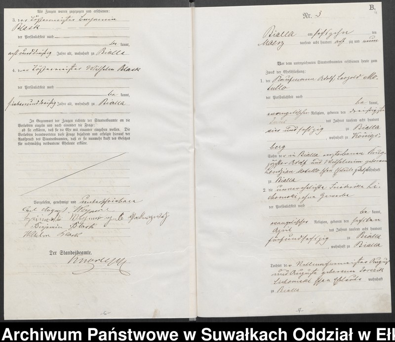 image.from.unit.number "Heiraths-Haupt-Register des Königlich Preussischen Standes-Amtes Bialla Kreis Johannisburg"