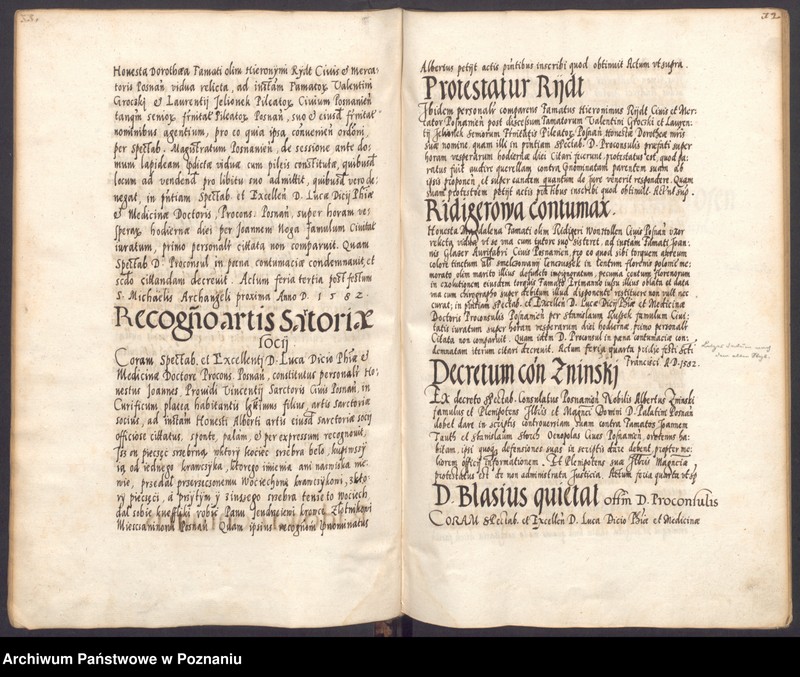 Obraz 17 z jednostki "Acta sequentia coram spectabili consulatu civitatis Posnaniensis."