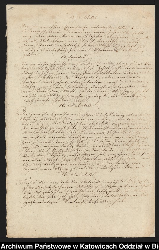 image.from.unit.number "[1. Korespondencja arcyksiężnej Marii Teresy Habsburg z władzami kościelnymi w sprawie uzyskania zezwolenia na odprawianie Mszy Świętej w kaplicy zamkowej 1905-1912, 2. Kopia fragmentu traktatu wiedeńskiego z 3 maja 1815 roku]"