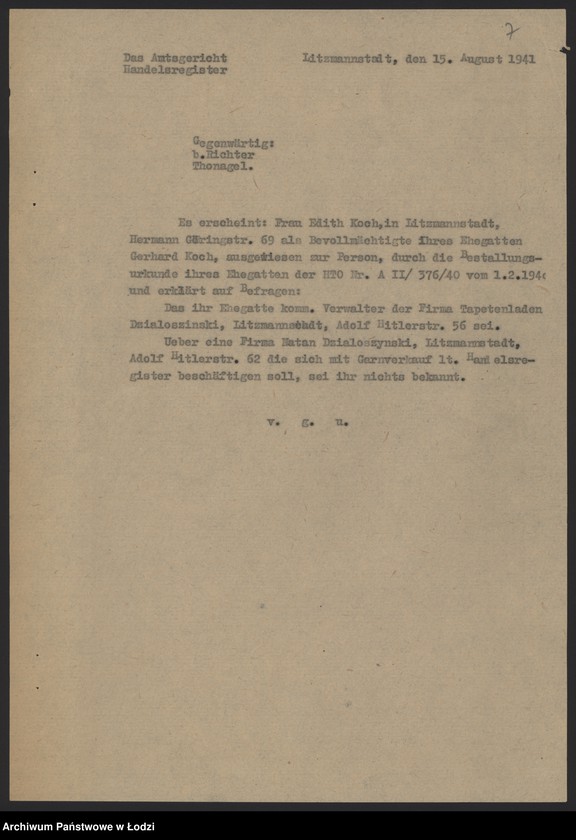 Obraz 9 z jednostki "Natan Działoszyński – sprzedaż przędzy"