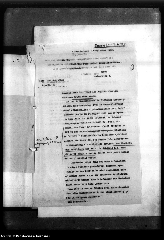 Obraz 8 z jednostki "Fritz Bonk aus Marschallsfelde, Kreis Kempen (Kępno)"