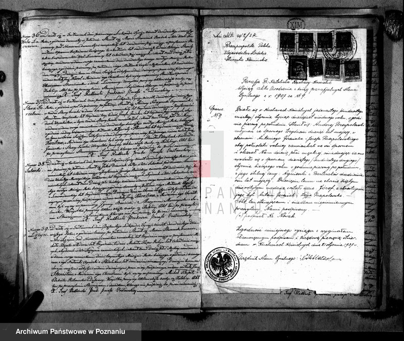 image.from.unit.number "Księga urodzeń, małżeństw i zgonu"